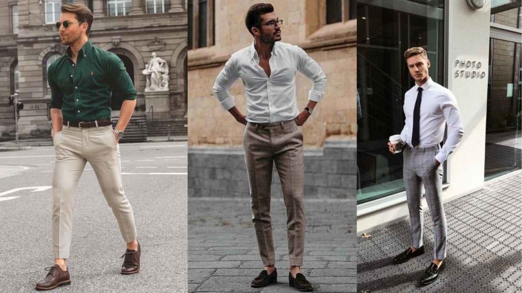 oxford shirt with formal trouser pants