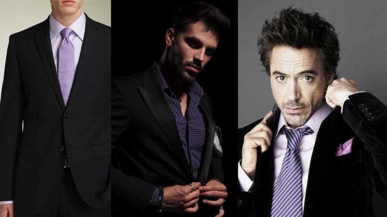 Wearing Black Suit With Purple Shirt Dapper Clan